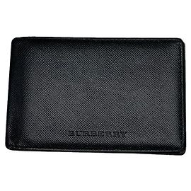 Burberry Black Leather Wallet Black