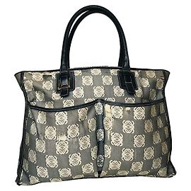Bolso de mano de algodón negro Loewe Gate Negro