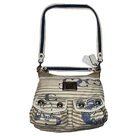 Bolso de mano de algodón blanco Sufflette Signature de Coach Blanco