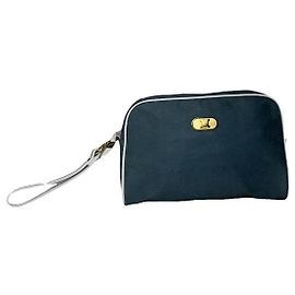 Céline Celine Triomphe Vintage Brown Polyester Clutch Bag Brown