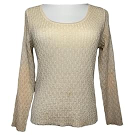Dior-DIOR Knitwear T.International L Silk-Golden