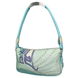 Emilio Pucci Blue Leather Handbag Blue