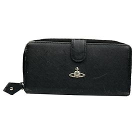 Vivienne Westwood Black Leather Wallet Black