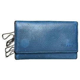 Prada blaue Lederhandtasche Blau