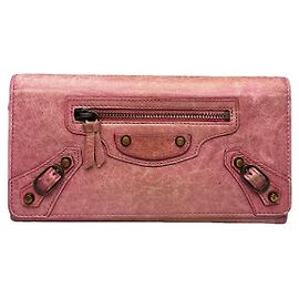 Portafoglio in pelle rosa Balenciaga Rosa