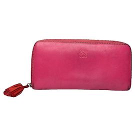 Loewe Purple Leather Wallet Purple
