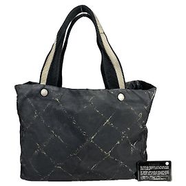 Sac à main en polyester noir Chanel Cambon Noir