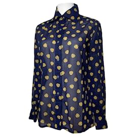 Dior-DIOR Tops T.International M Silk-Navy blue