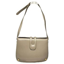 Autre Marque Non Signé / Unsigned Grey Leather Handbag Grey