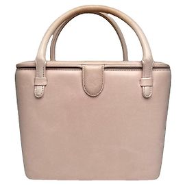 Autre Marque Bolsa de couro rosa não assinada Rosa