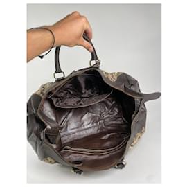 Céline-CELINE Travel bags T.  Cotton-Brown