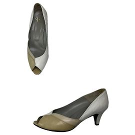 Dior Miss Dior Peep Toes White Leather Heel White