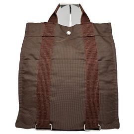 Hermès braune Polyester-Handtasche Braun