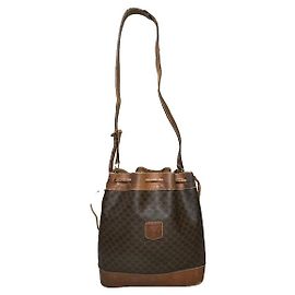 Céline Bolsa de couro marrom Celine Marrom