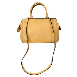 Céline Celine Triomphe Yellow Leather Handbag Yellow