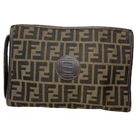 Fendi-FENDI Clutch bags T.  Cotton-Brown