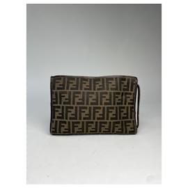 Fendi-FENDI Clutch bags T.  Cotton-Brown