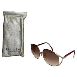 Dior Red Plastic Sunglasses Red