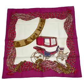 Céline Celine Pink Silk Scarf Pink