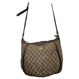 Bolsa de mão de algodão bege Gucci Amalfi Bege