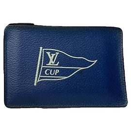 Blaues Lederhandtasche von Louis Vuitton Blau