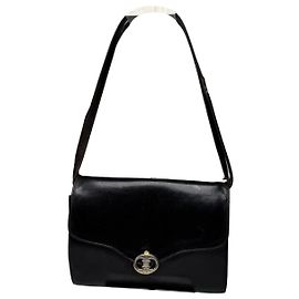 Céline Celine Triomphe schwarze Lederhandtasche Schwarz