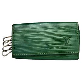 Bolsa de couro verde Louis Vuitton Lockme Verde
