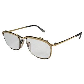 Autre Marque Gafas de sol de metal dorado sin firma Dorado