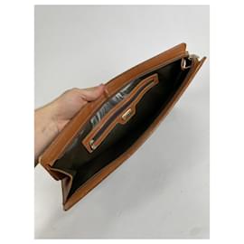 Fendi-FENDI Clutch bags T.  Leather-Brown