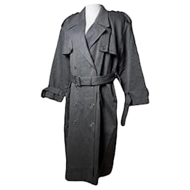 Courreges-COURREGES Trench coats T.International M Wool-Dark grey