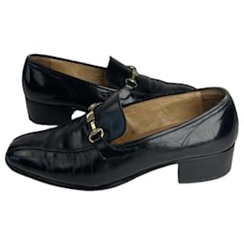 Céline Celine Triomphe Black Leather Flat Black