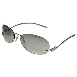 Loewe Silver Metal Sunglasses Silvery