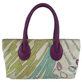 Bolsa de couro multicolorida Emilio Pucci Multicor