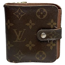 Louis Vuitton Zippy Brown Leather Wallet Brown