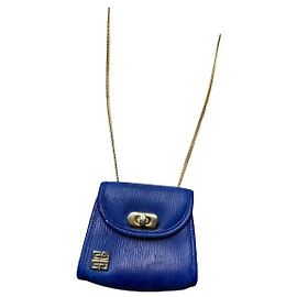 Givenchy Pocket Mini Blue Leather Handbag Blue