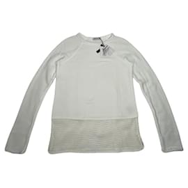 T By Alexander Wang T de Alexander Wang Suéter de algodão branco e moletom Branco
