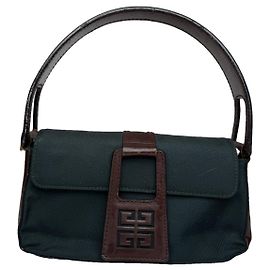 Sac à main en cuir vert Givenchy 4G Vert