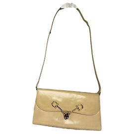 Sac à main en cuir verni beige Gucci Aphrodite Beige