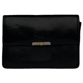 Dior Diorama schwarze Lederhandtasche Schwarz