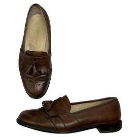 Mocassim de Couro Marrom Balmain Marrom