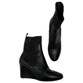 Bota de couro preto Balenciaga Preto