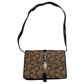 Céline Bolsa de couro marrom Celine Crécy Marrom