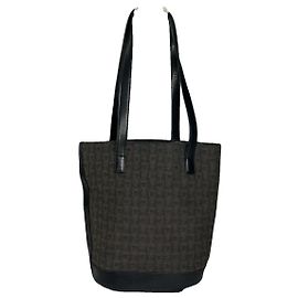 Céline Bolso de cuero negro Celine Negro