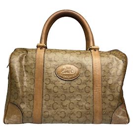 Céline Bolsa de couro dourado Celine Dourado
