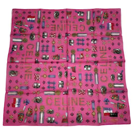 Céline Cachecol de seda rosa Celine Rosa