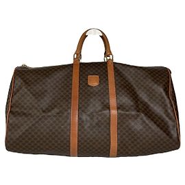 Céline Sac de voyage en cuir brun Celine Marron