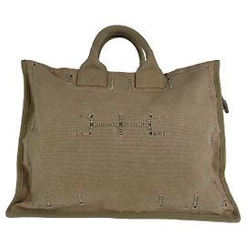 Bolsa de mão de algodão marrom Issey Miyake Marrom