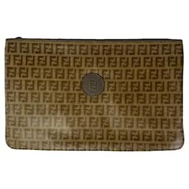 Fendi-FENDI Clutch bags T.  Leather-Brown
