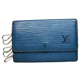 Bolsa de couro azul Lockme da Louis Vuitton Azul