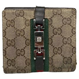 Gucci Jackie Vintage Beiger Leder Geldbeutel Beige